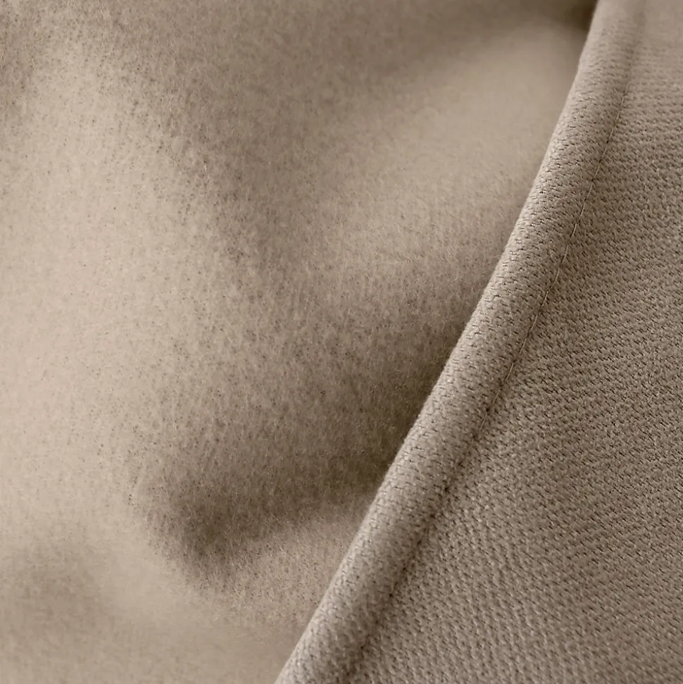 2 rideaux thermique à œillets, beige naturel, 135x240cm, doublure polaire, collection Nordica, CMADECO