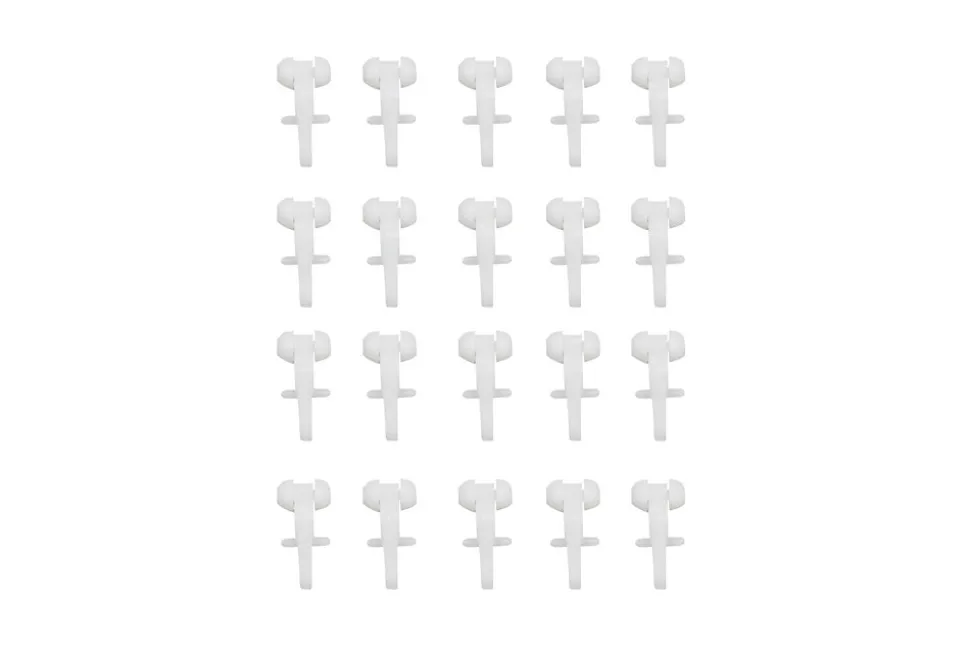 20 roulements coulissants universels pour rail à rideau Nisis GoodHome blanc