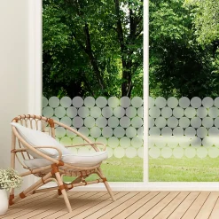 50 stickers occultants cercles pour vitre et porte de douche 50 x 100 cm -50 stickers cercles 10X10 cm