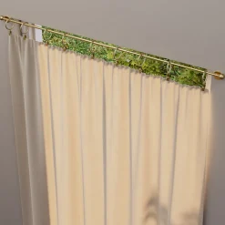 2 supports adhésifs tringle à rideau Nisis métal doré
