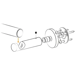 2 Supports Blanc, pour Tringle à Rideaux, Mural, Diamètre 20, Saillie 76, Fixation par Vis