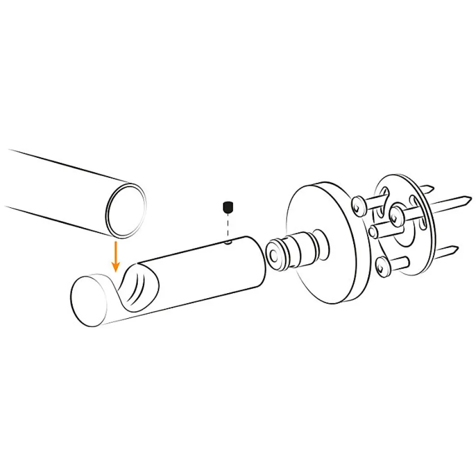 2 Supports Blanc, pour Tringle à Rideaux, Mural, Diamètre 20, Saillie 76, Fixation par Vis