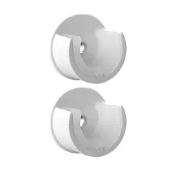 2 Supports Blanc pour Tringle à Rideaux, Mural, Diamètre 20, Saillie 28, Support U