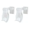 2 Supports Clic, Sans Perçage, pour Tringle à  Rideau et Voilage, Transparent, Crochets Modulables
