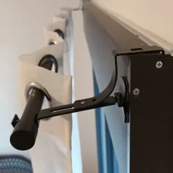2 Supports de tringle sans perçage pour coffre de volet roulant (Argent)