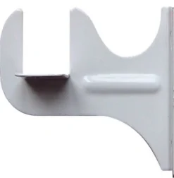 2 supports en tôle pour pose en façade coloris blanc