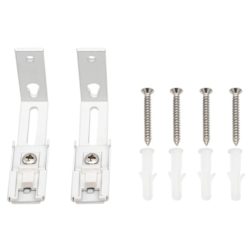 2 supports pour rail simple Millet blanc GoodHome