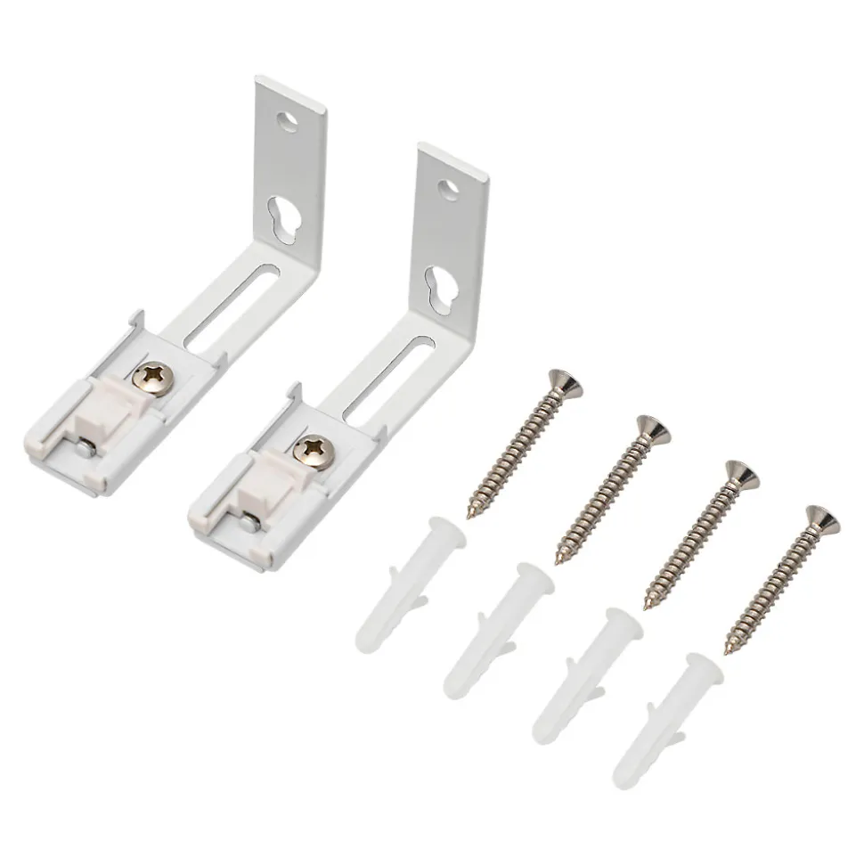 2 supports pour rail simple Millet blanc GoodHome