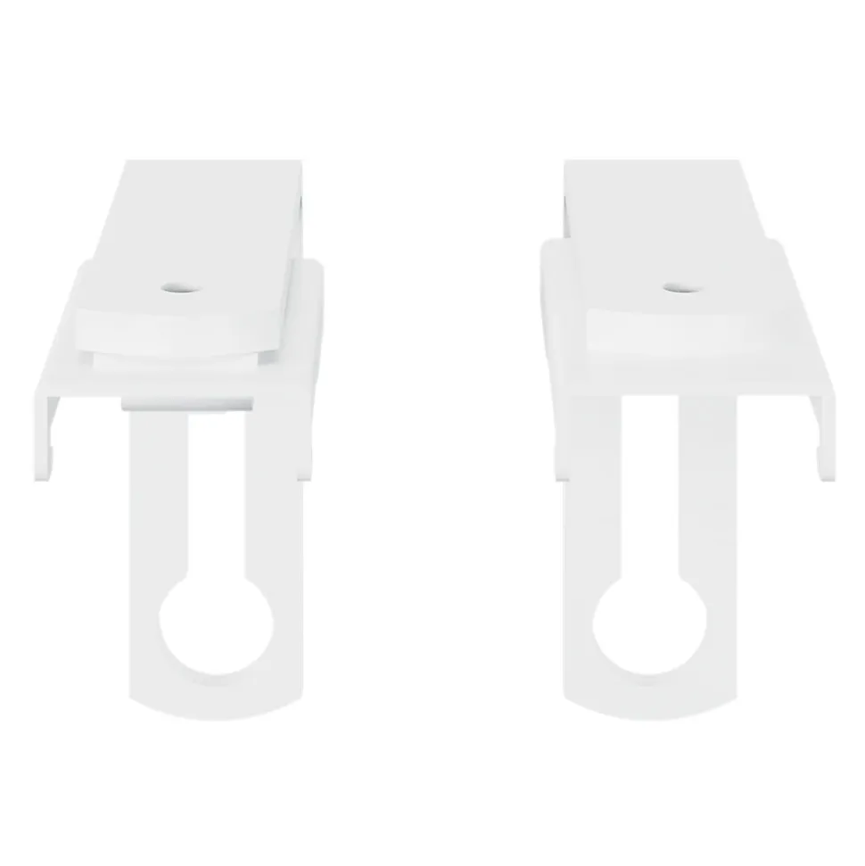 2 supports pour rail simple Millet blanc GoodHome