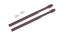 2 TRINGLES DE VITRAGES EXTENSIBLES - MARRON - 80X110 CM