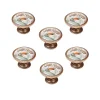 6 Un. bouton poignées de meuble Vintage Retro métal bronze vieilli CAFE - diamètre 37MM