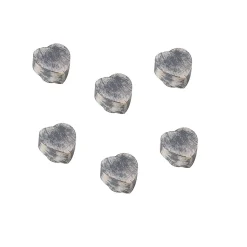 6 Un. poignées de meuble SHABBY CHIC bois mangue décapage gris la craie usé 39x37mm