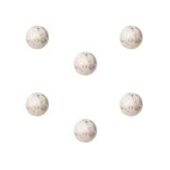 6 Un. poignées de meuble SHABBY CHIC bois mangue décapage blanc la craie usé - diamètre 35MM