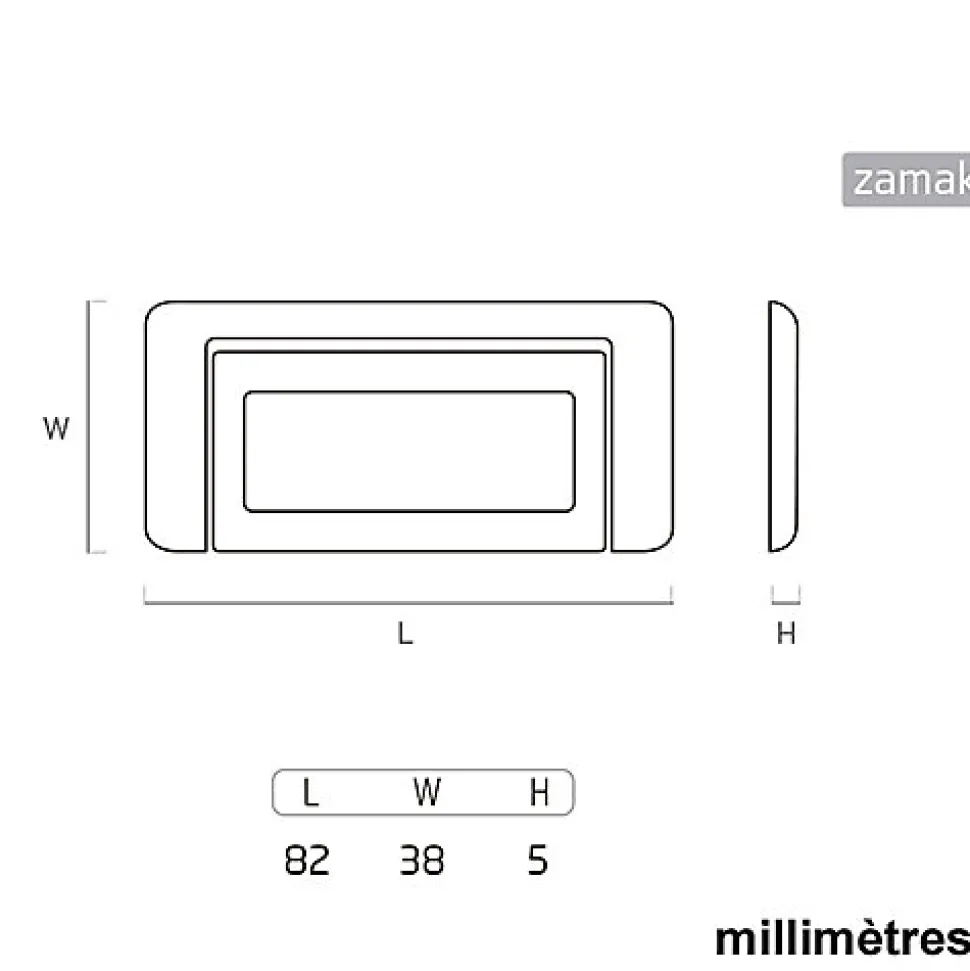 6 Un. poignées de meuble chromé mat pour tiroir o armoire 34x82MM
