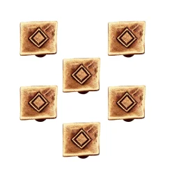6 Un. poignées de meuble en bronze mat pour commode armoire 26x26mm
