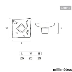 6 Un. poignées de meuble en bronze mat pour commode armoire 26x26mm