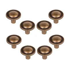 8 Un. poignées de meuble en bronze vieilli tiroir classique - diamètre 25MM