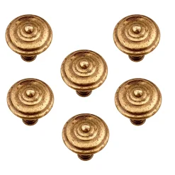 6 Un. poignées de meuble en bronze vieilli pour tiroir - diamètre 31MMX29MM