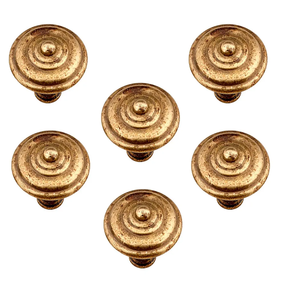 6 Un. poignées de meuble en bronze vieilli pour tiroir - diamètre 31MMX29MM