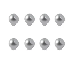 8 Un. poignées de meuble en chromé mat - diamètre 20MM