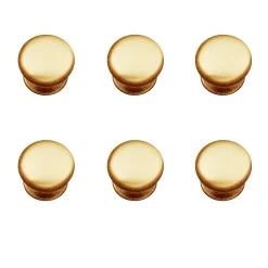 6 Un. poignées de meuble en laiton brossé - diamètre 30MM