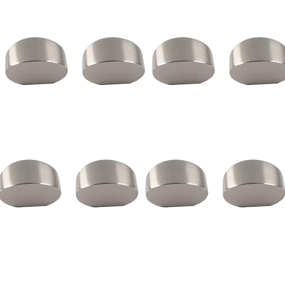 8 Un. poignées de meuble en nickel brossé de 30x12MM