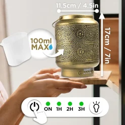 AD42 Diffuseur d'arômes Brumisateur d'Huiles essentielles Purificateur d'air Naturel Aromathérapie Bien être Relaxation Duronic
