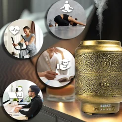 AD42 Diffuseur d'arômes Brumisateur d'Huiles essentielles Purificateur d'air Naturel Aromathérapie Bien être Relaxation Duronic