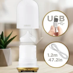 AD11 Diffuseur d'arômes Brumisateur d'Huiles essentielles Purificateur d'air Naturel Aromathérapie Bien être Relaxation Duronic