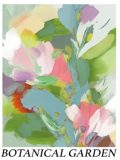 Affiche " Botanical garden " pastels l.30 x H.40 cm Dada Art