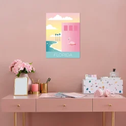 Affiche " Florida " Colors pastels l.30 x H.40 cm Dada Art