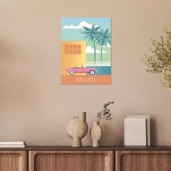 Affiche " Miami " l.30 x H.40 cm Dada Art