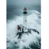 Affiche - Phare dans la Tempête - Posters de nos Régions - Format A2 - Très Grand 59,4cm x 42cm