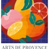 Affiche agrumes " Art de Provence " multicouleurs l.30 x H.40 cm Dada Art