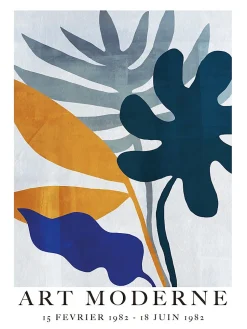 Affiche Art moderne bleu Dada Art l.30 x H.40 cm