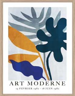 Affiche Art moderne bleu Dada Art l.30 x H.40 cm