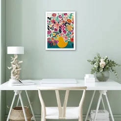 Affiche bouquet de fleurs multicouleurs l.30 x H.40 cm Dada Art