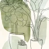 Affiche bouquet de fleurs vert L.40 x H.50cm Dada Art