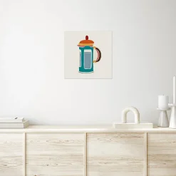 Affiche cafetière multicouleurs l.30 x l.30 cm Dada Art
