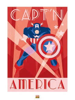 Affiche Captain America Dada Art l.60 x H.80 cm