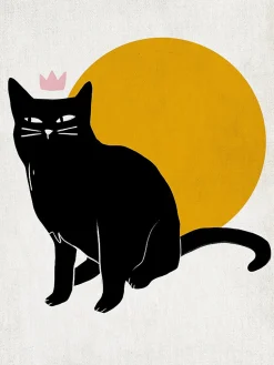 Affiche chat noir Dada Art l.30 x H.40 cm