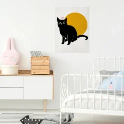 Affiche chat noir Dada Art l.30 x H.40 cm