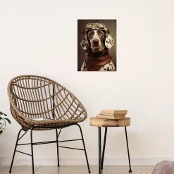 Affiche chien aviateur l.30 x H.40 cm Dada Art