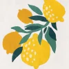 Affiche citrons Dada Art l.30 x H.40 cm jaune