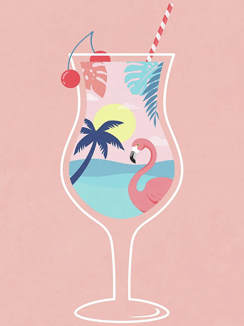 Affiche cocktail Dada Art l.30 x H.40 cm