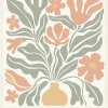 Affiche collection 1977 fleurs pastel l.30 x l.40 cm Dada Art