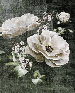 Affiche décorative fleurs vintage l.40 x H.50 cm