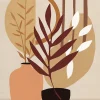 Affiche dessin plante beige l.40 x H.50 cm Dada Art