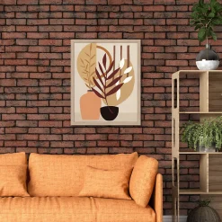Affiche dessin plante beige l.40 x H.50 cm Dada Art