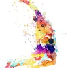 Affiche Dunk multicouleur Dada Art l.30 x H.40 cm